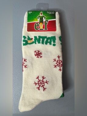 ELF movie Will Ferrell Santa! Graphic Christmas novelty crew socks unisex fun